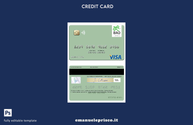 stile verificato Modello di carta di debito visto Guinea Bissau Banco Da Africa